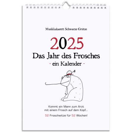 Das Jahr des Frosches 2025 ein Kalender