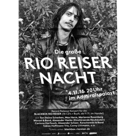 Rio Reiser Nacht Konzertplakat