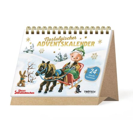 Nostalgischer Adventskalender zum Aufstellen