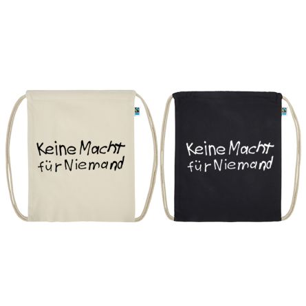Keine Macht für Niemand, Turnbeutel, Bio Baumwolle