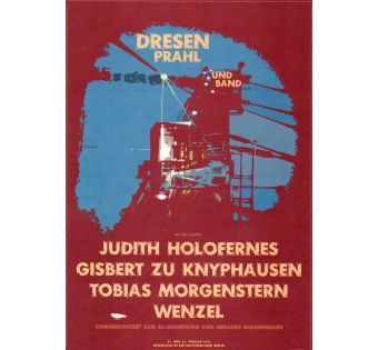 Plakat, Collage Dresen Prahl Band (Konzertplakat 21.02.2015 Berlin. Kesselhaus)