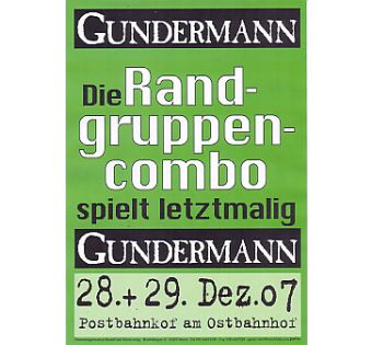 RANDGRUPPENCOMBO spielt wieder Gundermann, Plakat