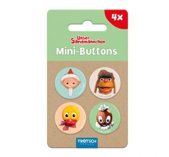 Unser Sandmännchen - Mini-Buttons Retro (4er Set)