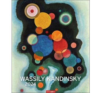Wassily Kandinsky Edition Kalender 2024. Kunstvoller Wand-Kalender mit abstrakten Kunstwerken im Bauhaus-Stil.